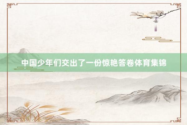 中国少年们交出了一份惊艳答卷体育集锦