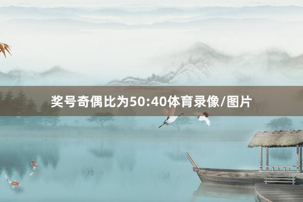 奖号奇偶比为50:40体育录像/图片