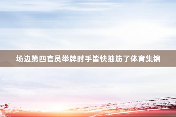 场边第四官员举牌时手皆快抽筋了体育集锦
