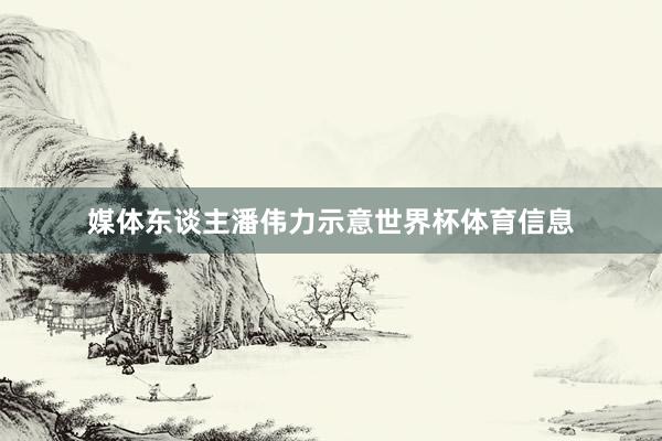 媒体东谈主潘伟力示意世界杯体育信息