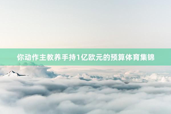 你动作主教养手持1亿欧元的预算体育集锦