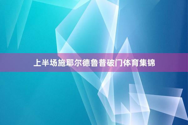 上半场施耶尔德鲁普破门体育集锦