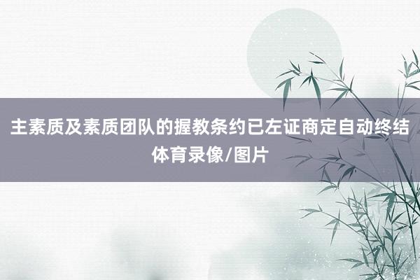 主素质及素质团队的握教条约已左证商定自动终结体育录像/图片