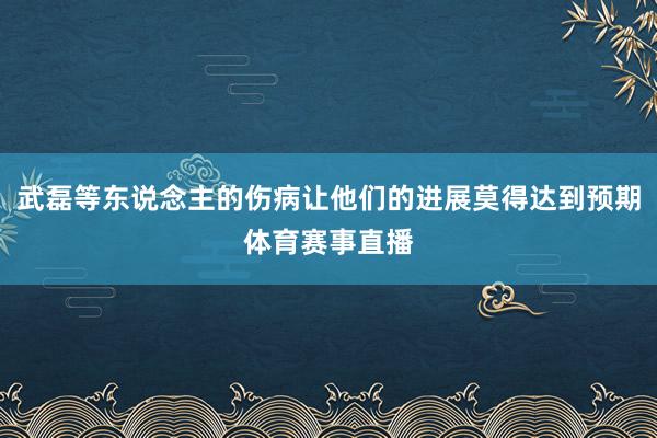 武磊等东说念主的伤病让他们的进展莫得达到预期体育赛事直播
