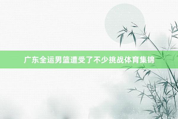 广东全运男篮遭受了不少挑战体育集锦