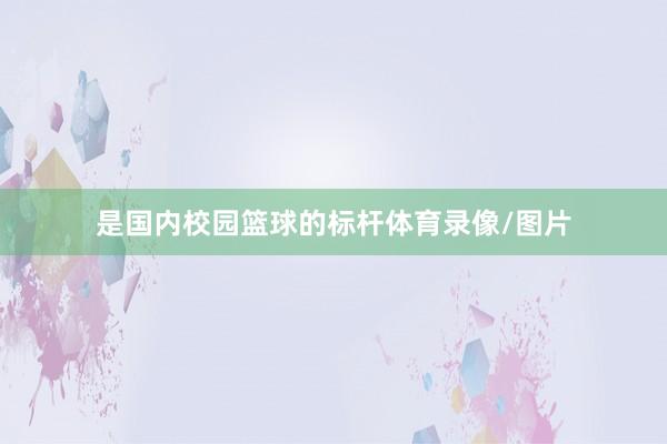 是国内校园篮球的标杆体育录像/图片