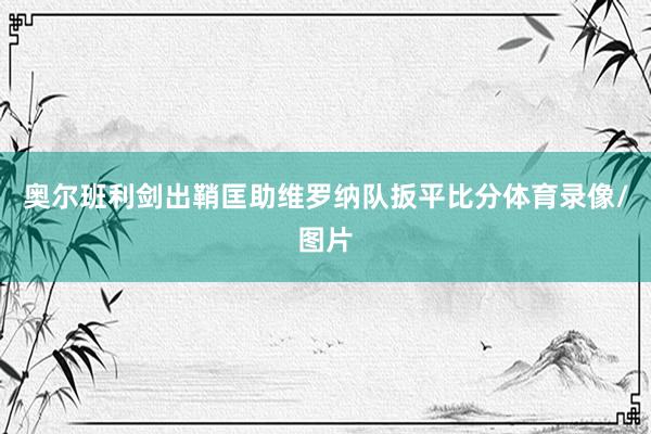 奥尔班利剑出鞘匡助维罗纳队扳平比分体育录像/图片