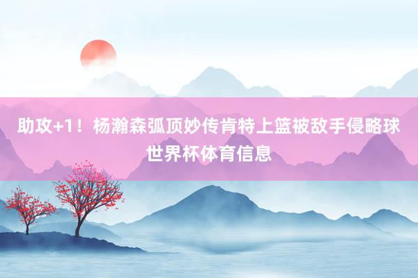助攻+1！杨瀚森弧顶妙传肯特上篮被敌手侵略球世界杯体育信息