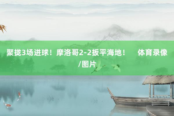 聚拢3场进球！摩洛哥2-2扳平海地！    体育录像/图片